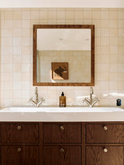 Square Mirror - Dark Oak