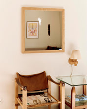 Square Mirror - Natural Oak